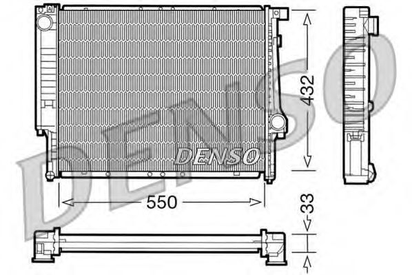 DENSO DRM05041 Радиатор, охлаждение двигателя для BMW 7 (Бмв 7) DENSO DRM05041 Радиатор, охлаждение двигателя для BMW 7 (Бмв 7)