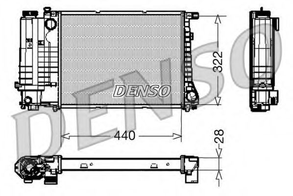 DENSO DRM05042 Радиатор, охлаждение двигателя для BMW 3 (Бмв 3) DENSO DRM05042 Радиатор, охлаждение двигателя для BMW 3 (Бмв 3)