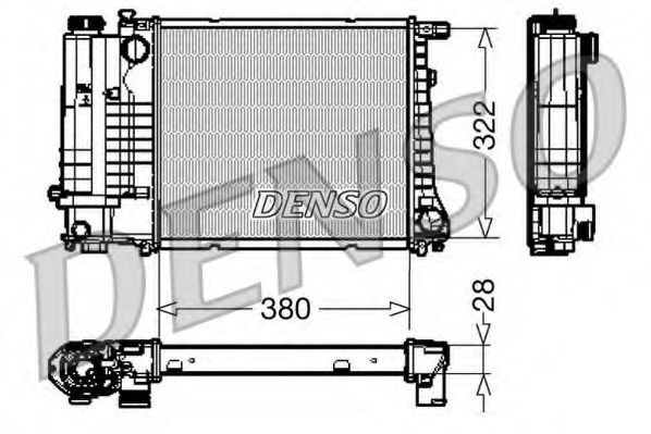 DENSO DRM05044 Радиатор, охлаждение двигателя для BMW 3 (Бмв 3) DENSO DRM05044 Радиатор, охлаждение двигателя для BMW 3 (Бмв 3)