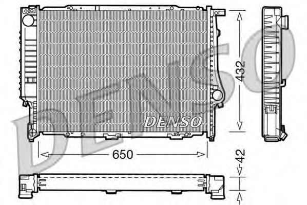DENSO DRM05055 Радиатор, охлаждение двигателя для BMW 7 (Бмв 7) DENSO DRM05055 Радиатор, охлаждение двигателя для BMW 7 (Бмв 7)