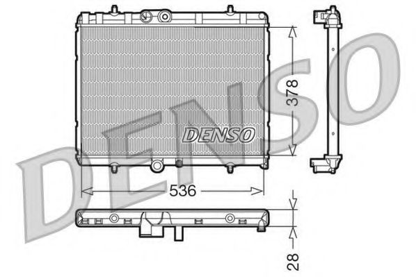 DENSO DRM07015 Радиатор, охлаждение двигателя для CITROëN (Cитроëн) DENSO DRM07015 Радиатор, охлаждение двигателя для CITROëN (Cитроëн)
