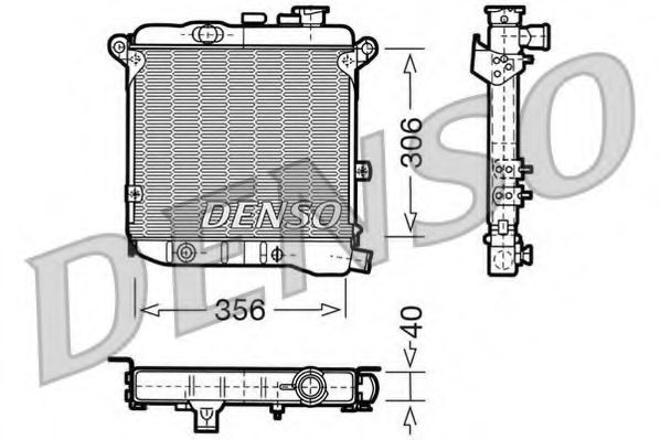 DENSO DRM09003 Радиатор, охлаждение двигателя 