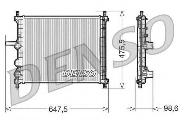 DENSO DRM09038 Радиатор, охлаждение двигателя 