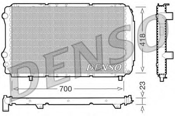 DENSO DRM09077 Радиатор, охлаждение двигателя 