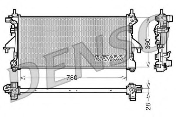 DENSO DRM09079 Радиатор, охлаждение двигателя для PEUGEOT (Пежо) DENSO DRM09079 Радиатор, охлаждение двигателя для PEUGEOT (Пежо)