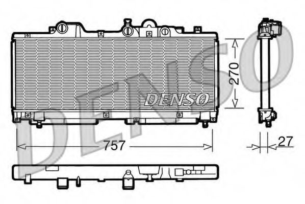 DENSO DRM09091 Радиатор, охлаждение двигателя 