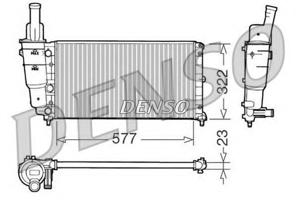DENSO DRM09096 Радиатор, охлаждение двигателя для LANCIA Y (Лансиа/лянча Ъ) DENSO DRM09096 Радиатор, охлаждение двигателя для LANCIA Y (Лансиа/лянча Ъ)