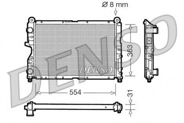DENSO DRM09130 Радиатор, охлаждение двигателя для FIAT TEMPRA (Фиат Тэмпра) DENSO DRM09130 Радиатор, охлаждение двигателя для FIAT TEMPRA (Фиат Тэмпра)