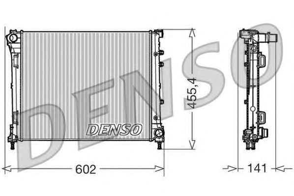 DENSO DRM09160 Радиатор, охлаждение двигателя для FIAT 500 C (Фиат 500 c) DENSO DRM09160 Радиатор, охлаждение двигателя для FIAT 500 C (Фиат 500 c)