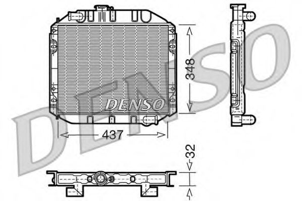 DENSO DRM10001 Радиатор, охлаждение двигателя для FORD GRANADA (Форд Гранада) DENSO DRM10001 Радиатор, охлаждение двигателя для FORD GRANADA (Форд Гранада)