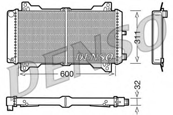 DENSO DRM10012 Радиатор, охлаждение двигателя для FORD ESCORT III (Форд Эсcорт 3) DENSO DRM10012 Радиатор, охлаждение двигателя для FORD ESCORT III (Форд Эсcорт 3)