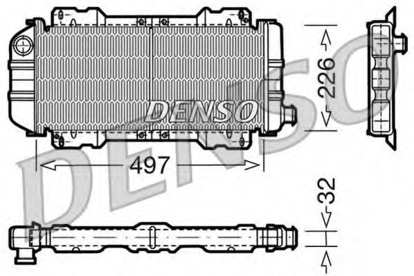 DENSO DRM10017 Радиатор, охлаждение двигателя для FORD ESCORT III (Форд Эсcорт 3) DENSO DRM10017 Радиатор, охлаждение двигателя для FORD ESCORT III (Форд Эсcорт 3)