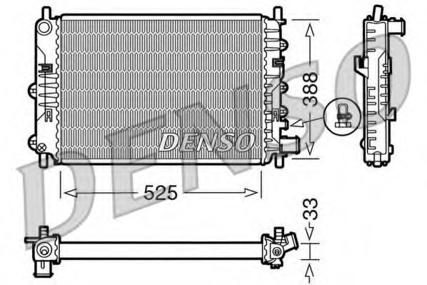 DENSO DRM10025 Радиатор, охлаждение двигателя для FORD VERONA III (Форд Vэрона 3) DENSO DRM10025 Радиатор, охлаждение двигателя для FORD VERONA III (Форд Vэрона 3)