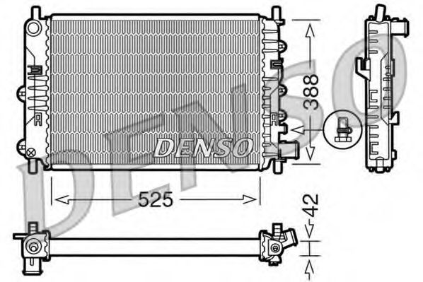 DENSO DRM10026 Радиатор, охлаждение двигателя для FORD VERONA III (Форд Vэрона 3) DENSO DRM10026 Радиатор, охлаждение двигателя для FORD VERONA III (Форд Vэрона 3)