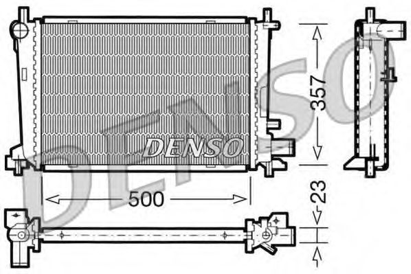 DENSO DRM10038 Радиатор, охлаждение двигателя для FORD COURIER (Форд Cоуриэр) DENSO DRM10038 Радиатор, охлаждение двигателя для FORD COURIER (Форд Cоуриэр)