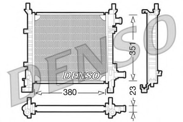 DENSO DRM10061 Радиатор, охлаждение двигателя для FORD KA (Форд Ка) DENSO DRM10061 Радиатор, охлаждение двигателя для FORD KA (Форд Ка)