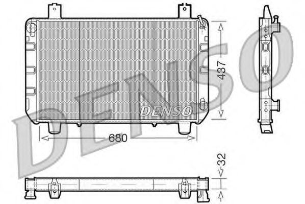 DENSO DRM10095 Радиатор, охлаждение двигателя для FORD TRANSIT (Форд Трансит) DENSO DRM10095 Радиатор, охлаждение двигателя для FORD TRANSIT (Форд Трансит)