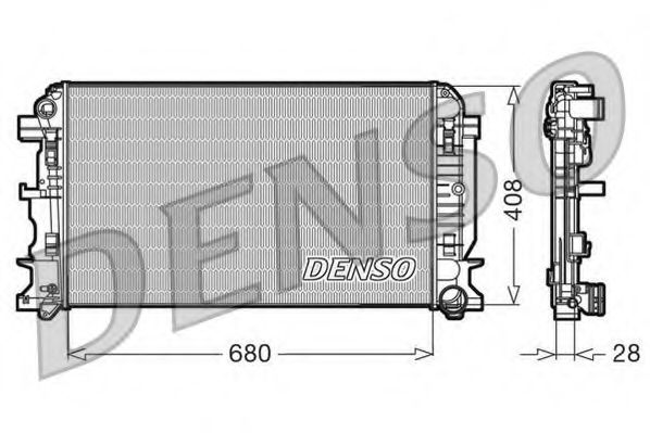 DENSO DRM17009 Радиатор, охлаждение двигателя для VOLKSWAGEN (Фольксваген) DENSO DRM17009 Радиатор, охлаждение двигателя для VOLKSWAGEN (Фольксваген)