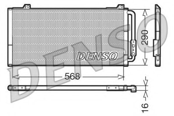 DENSO DCN24001 Конденсатор, кондиционер для ROVER 400 (Ровер 400) DENSO DCN24001 Конденсатор, кондиционер для ROVER 400 (Ровер 400)