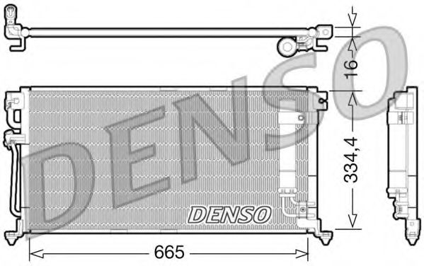 DENSO DCN45003 Конденсатор, кондиционер для MITSUBISHI LANCER (Митсубиши/митсубиси Ланcэр) DENSO DCN45003 Конденсатор, кондиционер для MITSUBISHI LANCER (Митсубиши/митсубиси Ланcэр)