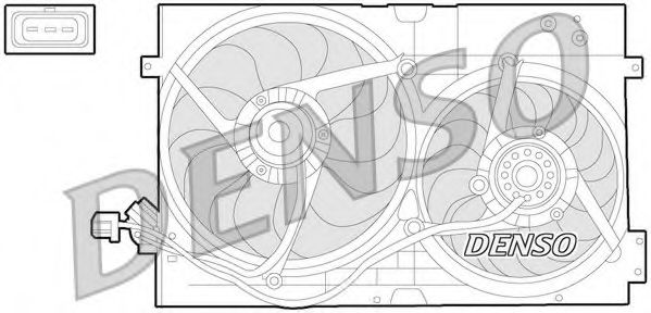 DENSO DER32010 Вентилятор, охлаждение двигателя для AUDI TT (Ауди Тт) DENSO DER32010 Вентилятор, охлаждение двигателя для AUDI TT (Ауди Тт)