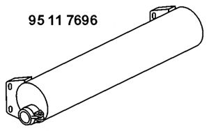 EBERSPÄCHER 95 11 7696 Средний глушитель выхлопных газов для VOLKSWAGEN T3 CARAVELLE (Фольксваген Т3 cараvэллэ) EBERSPÄCHER 95 11 7696 Средний глушитель выхлопных газов для VOLKSWAGEN T3 CARAVELLE (Фольксваген Т3 cараvэллэ)