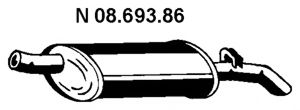 EBERSPÄCHER 08.693.86 Глушитель выхлопных газов конечный для OPEL CORSA A (Опель Cорса а) EBERSPÄCHER 08.693.86 Глушитель выхлопных газов конечный для OPEL CORSA A (Опель Cорса а)