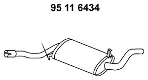 EBERSPÄCHER 95 11 6434 Средний глушитель выхлопных газов для AUDI 80 (Ауди 80) EBERSPÄCHER 95 11 6434 Средний глушитель выхлопных газов для AUDI 80 (Ауди 80)