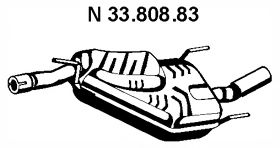 EBERSPÄCHER 33.808.83 Глушитель выхлопных газов конечный для SAAB 9-5 (Сааб 9-5) EBERSPÄCHER 33.808.83 Глушитель выхлопных газов конечный для SAAB 9-5 (Сааб 9-5)