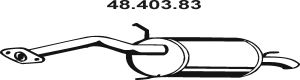 EBERSPÄCHER 48.403.83 Глушитель выхлопных газов конечный для DAEWOO KALOS (Дэу Калос) EBERSPÄCHER 48.403.83 Глушитель выхлопных газов конечный для DAEWOO KALOS (Дэу Калос)
