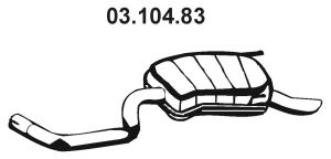 EBERSPÄCHER 03.104.83 Глушитель выхлопных газов конечный для FIAT IDEA (Фиат Идэа) EBERSPÄCHER 03.104.83 Глушитель выхлопных газов конечный для FIAT IDEA (Фиат Идэа)