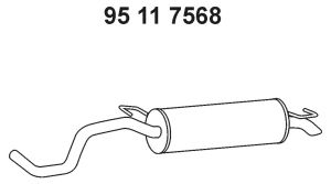 EBERSPÄCHER 95 11 7568 Глушитель выхлопных газов конечный для VOLKSWAGEN GOLF IV (Фольксваген Гольф 4) EBERSPÄCHER 95 11 7568 Глушитель выхлопных газов конечный для VOLKSWAGEN GOLF IV (Фольксваген Гольф 4)