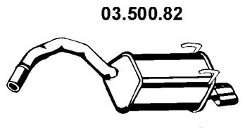 EBERSPÄCHER 03.500.82 Глушитель выхлопных газов конечный для FIAT 500 (Фиат 500) EBERSPÄCHER 03.500.82 Глушитель выхлопных газов конечный для FIAT 500 (Фиат 500)