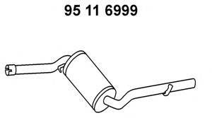 EBERSPÄCHER 95 11 6999 Средний глушитель выхлопных газов для VOLKSWAGEN CORSAR (Фольксваген Cорсар) EBERSPÄCHER 95 11 6999 Средний глушитель выхлопных газов для VOLKSWAGEN CORSAR (Фольксваген Cорсар)