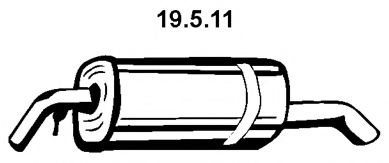 EBERSPÄCHER 19.5.11 Глушитель выхлопных газов конечный для PEUGEOT 207 (Пежо 207) EBERSPÄCHER 19.5.11 Глушитель выхлопных газов конечный для PEUGEOT 207 (Пежо 207)