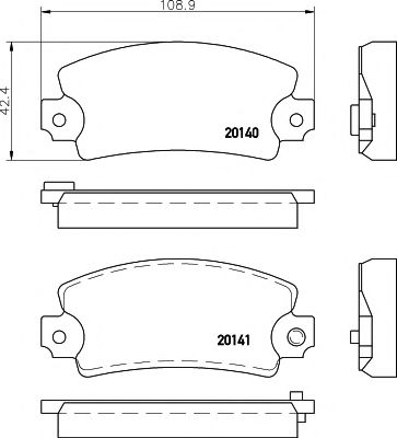 MINTEX MDB2425 Тормозные колодки для DACIA 1410 (Дача 1410) MINTEX MDB2425 Тормозные колодки для DACIA 1410 (Дача 1410)
