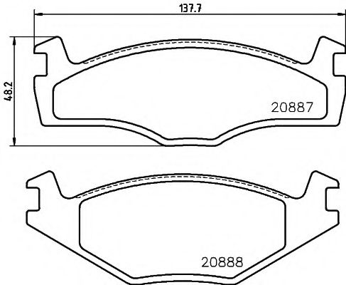 MINTEX MDB1266 Тормозные колодки для VOLKSWAGEN JETTA I (Фольксваген Жэтта и) MINTEX MDB1266 Тормозные колодки для VOLKSWAGEN JETTA I (Фольксваген Жэтта и)