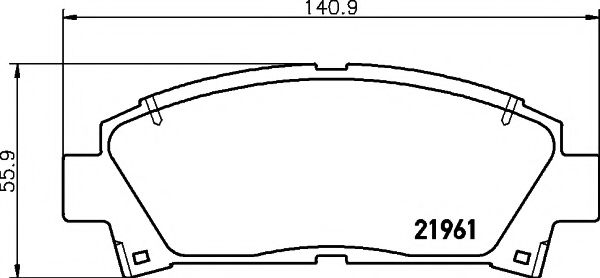 MINTEX MDB1684 Тормозные колодки для TOYOTA CALDINA (Тойота/тоета Cалдина) MINTEX MDB1684 Тормозные колодки для TOYOTA CALDINA (Тойота/тоета Cалдина)