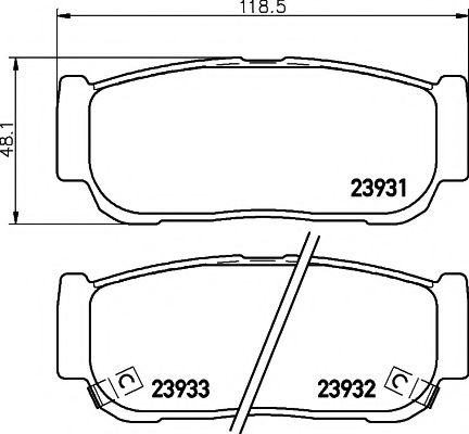 MINTEX MDB2338 Тормозные колодки для SSANGYONG KYRON (Сан-янг/санянг Кайрон) MINTEX MDB2338 Тормозные колодки для SSANGYONG KYRON (Сан-янг/санянг Кайрон)