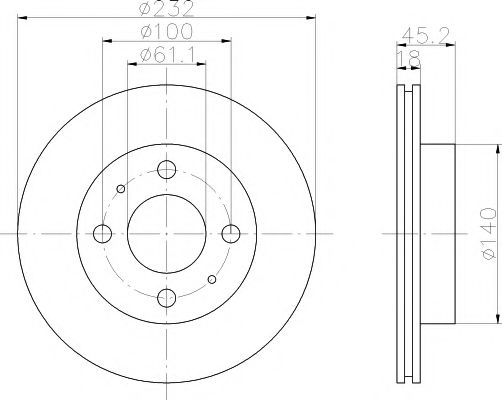 MINTEX MDC1041 Тормозной диск для NISSAN PULSAR VI (Ниссан Пулсар vи) MINTEX MDC1041 Тормозной диск для NISSAN PULSAR VI (Ниссан Пулсар vи)