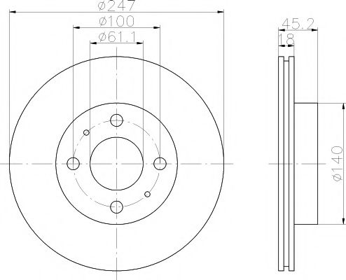 MINTEX MDC1042 Тормозной диск для NISSAN PULSAR VI (Ниссан Пулсар vи) MINTEX MDC1042 Тормозной диск для NISSAN PULSAR VI (Ниссан Пулсар vи)