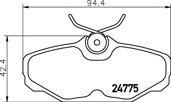MINTEX MDB2384 Комплект тормозных колодок, дисковый тормоз 
