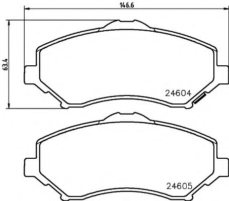 MINTEX MDB3000 Тормозные колодки для DODGE JOURNEY (Додж Жоурнэъ) MINTEX MDB3000 Тормозные колодки для DODGE JOURNEY (Додж Жоурнэъ)