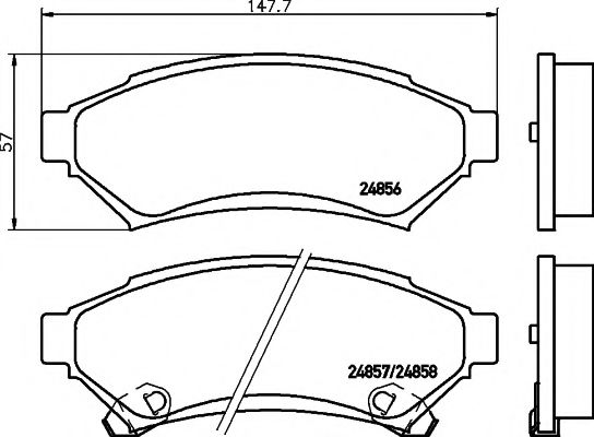 MINTEX MDB2554 Тормозные колодки 