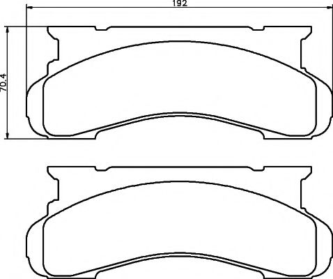 MINTEX MDB2360 Комплект тормозных колодок, дисковый тормоз 
