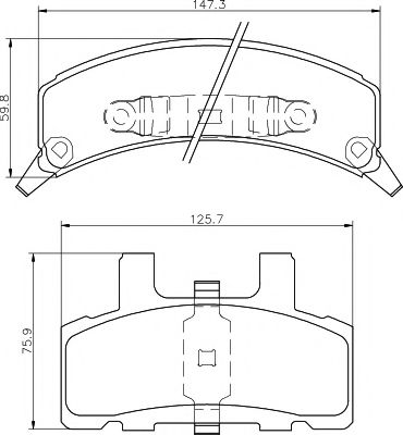 MINTEX MDB2412 Комплект тормозных колодок, дисковый тормоз 