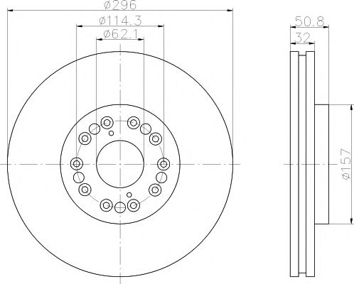 MINTEX MDC900 Тормозной диск для LEXUS IS I (Лексус Ис 1) MINTEX MDC900 Тормозной диск для LEXUS IS I (Лексус Ис 1)