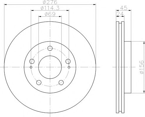 MINTEX MDC1415 Тормозной диск для MITSUBISHI SIGMA (Митсубиши/митсубиси Сигма) MINTEX MDC1415 Тормозной диск для MITSUBISHI SIGMA (Митсубиши/митсубиси Сигма)