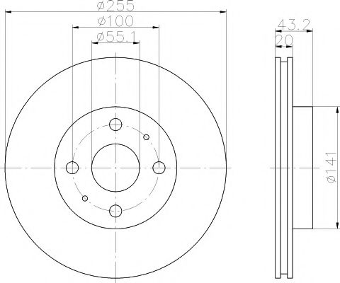 MINTEX MDC1394 Тормозной диск для TOYOTA WILL CYPHA (Тойота/тоета Вилл cъпха) MINTEX MDC1394 Тормозной диск для TOYOTA WILL CYPHA (Тойота/тоета Вилл cъпха)