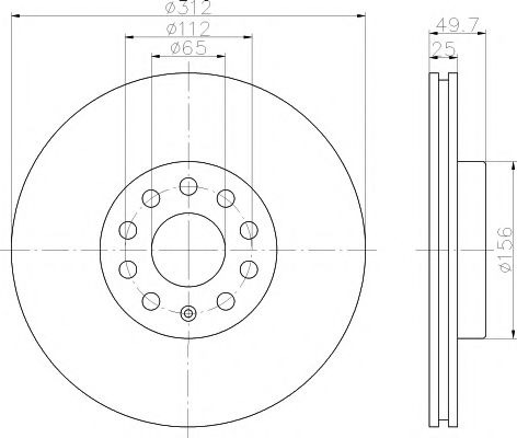 MINTEX MDC1706 Тормозной диск для AUDI TT (Ауди Тт) MINTEX MDC1706 Тормозной диск для AUDI TT (Ауди Тт)